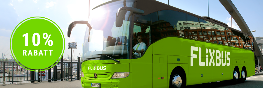 10% på bussresor hos FlixBus
